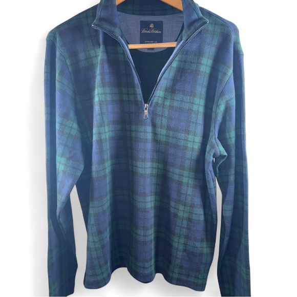 Brooks Brothers Blue and Green Plaid Polo - Picture 2 of 7